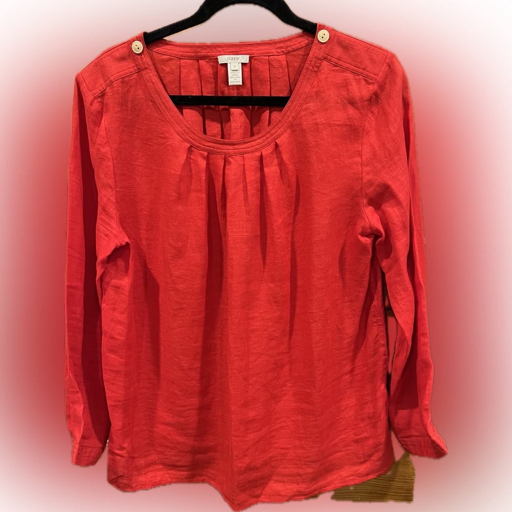 J. Crew Women's 100% Linen Top